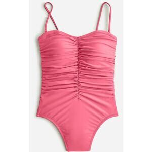 J. Crew Salmon Ruched Sweetheart One Piece Size 24 NWT